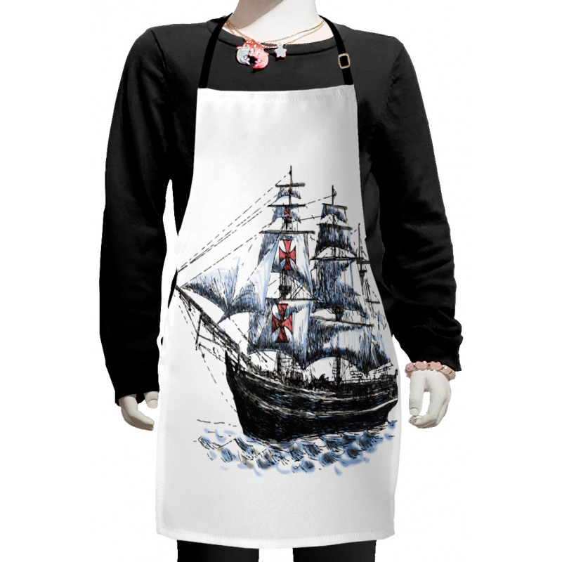 Columbus Ship Sailing Kids Apron