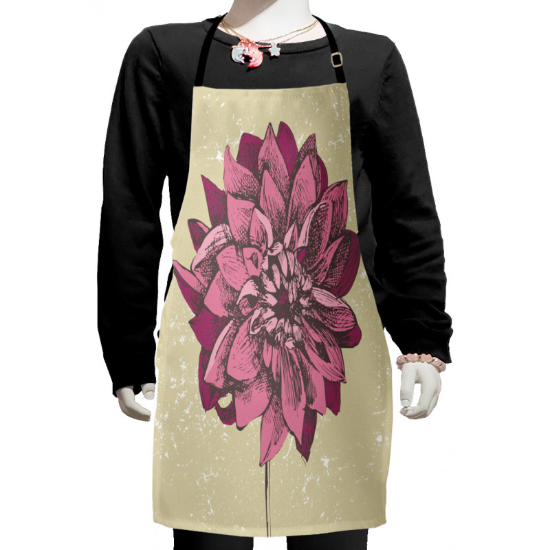 Dahlia Flower Bohemian Kids Apron