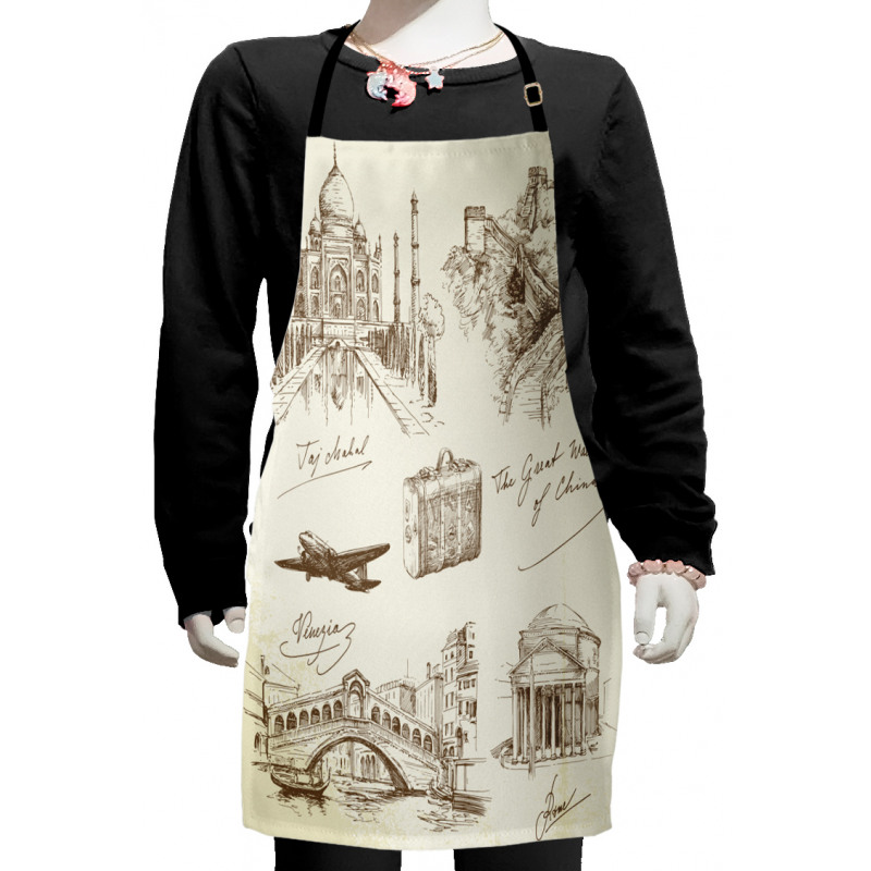 World Famous Landmarks Kids Apron