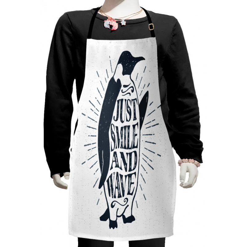 Penguin and Words Kids Apron