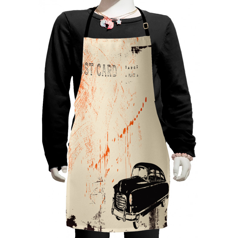 Old Fashioned Car Art Kids Apron