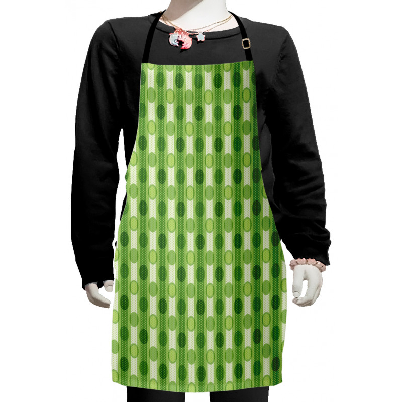 Polka Dots Striped Retro Kids Apron