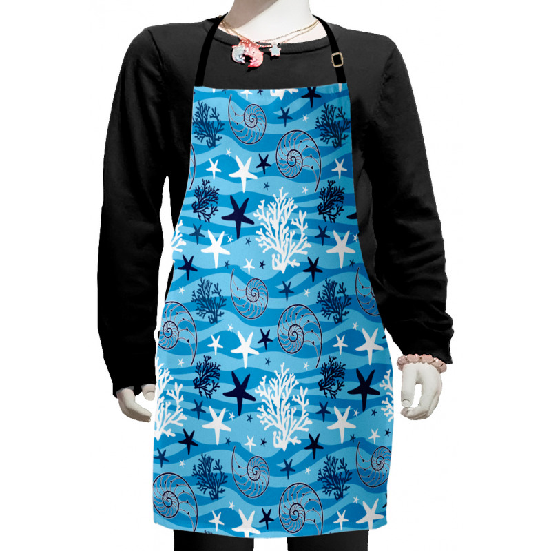 Seashells Marine Sea Kids Apron