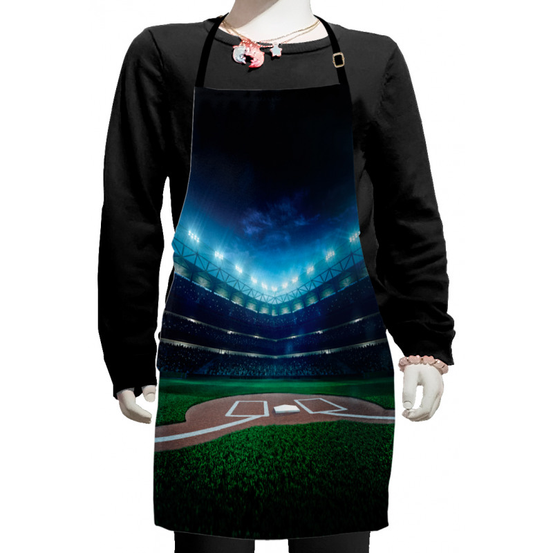 Baseball Stadium Night Kids Apron