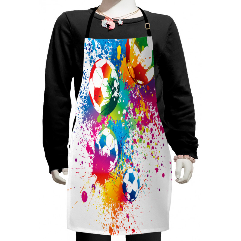 Colorful Splashes Balls Kids Apron