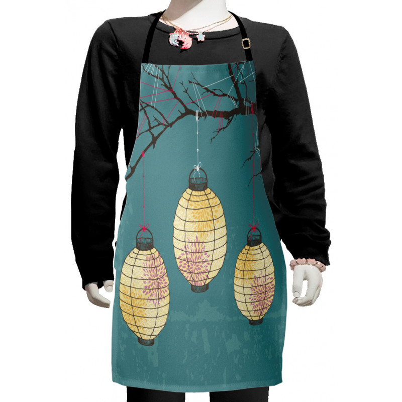 Lanterns Hanging on Tree Kids Apron