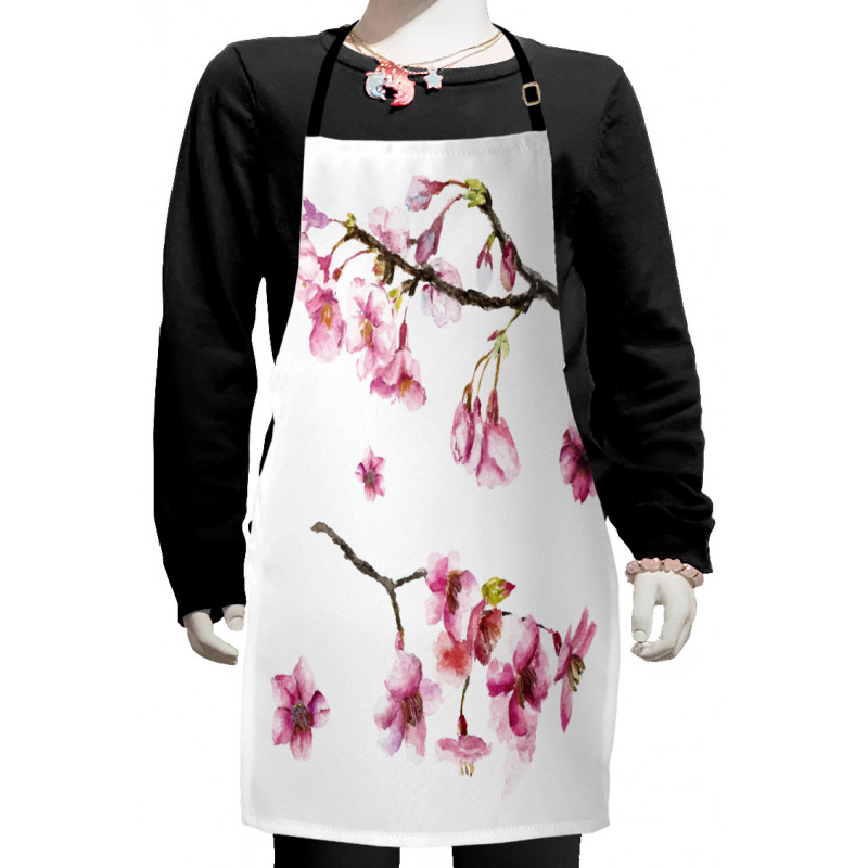 Watercolor Art Flower Kids Apron