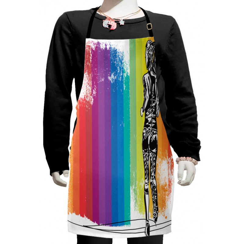 Marathon Runner Ombre Kids Apron