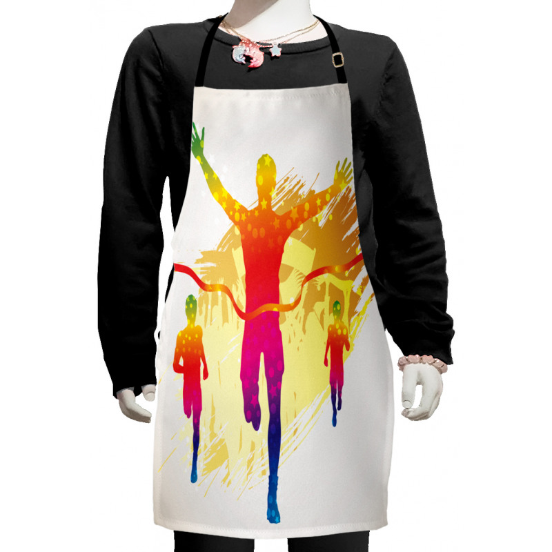 Silhouette Winner Man Kids Apron