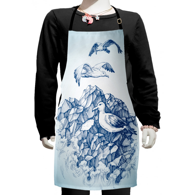 Seagull Mountain Sketch Kids Apron