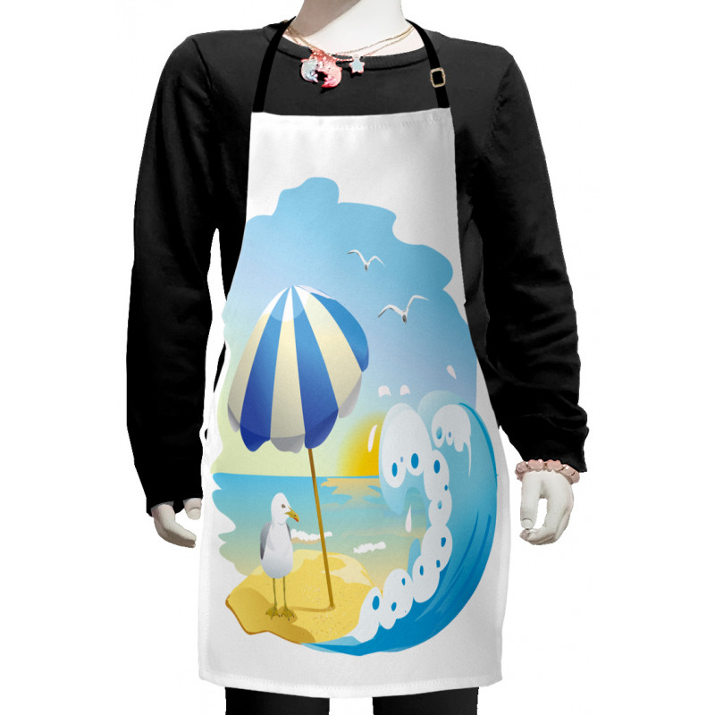 Seagull at Beach Kids Kids Apron