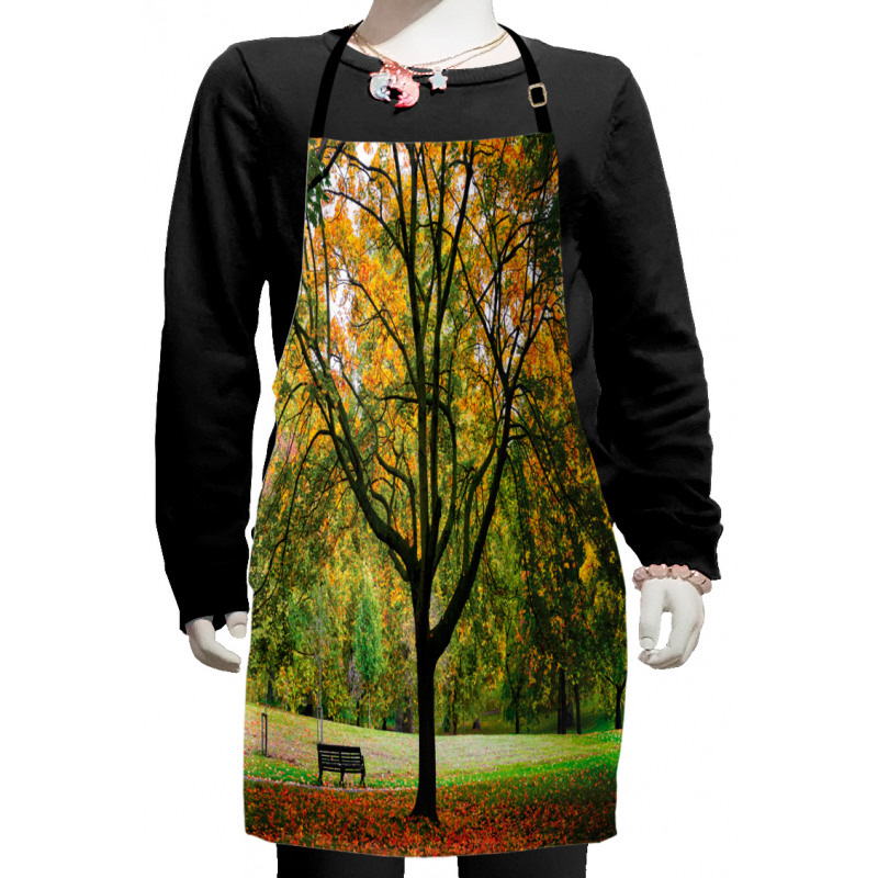 Autumn Park Leaves Nature Kids Apron