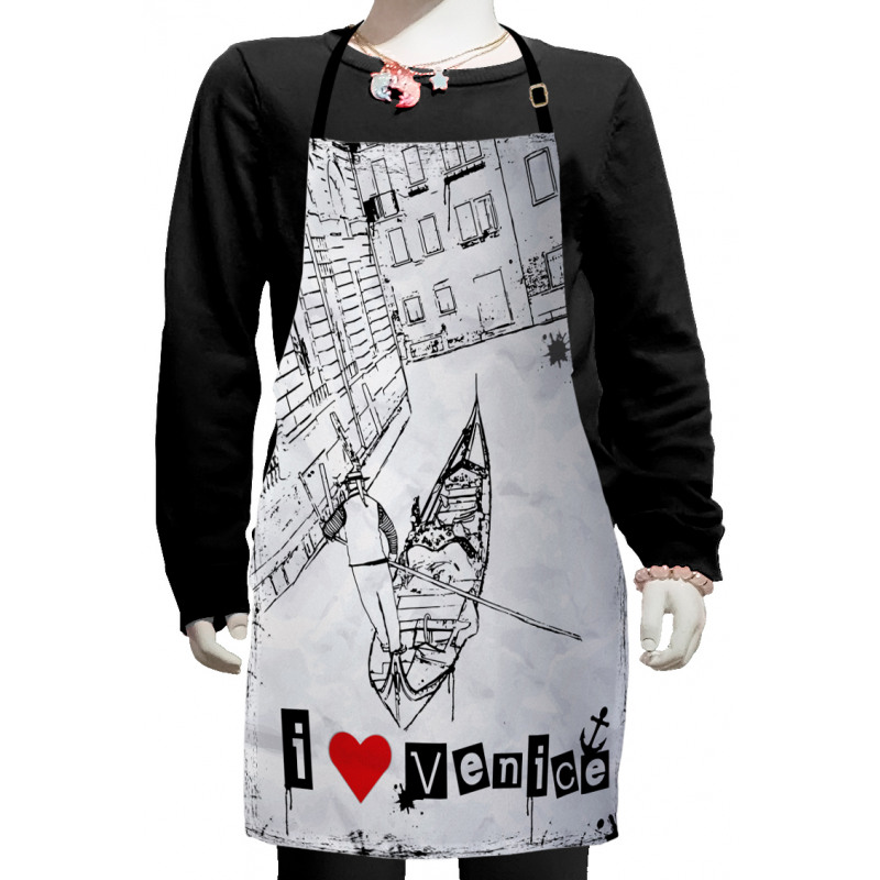 Venetian Canal Art Love Kids Apron