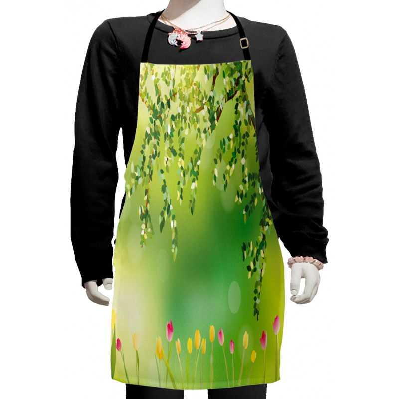 Colorful Tulips Tree Kids Apron