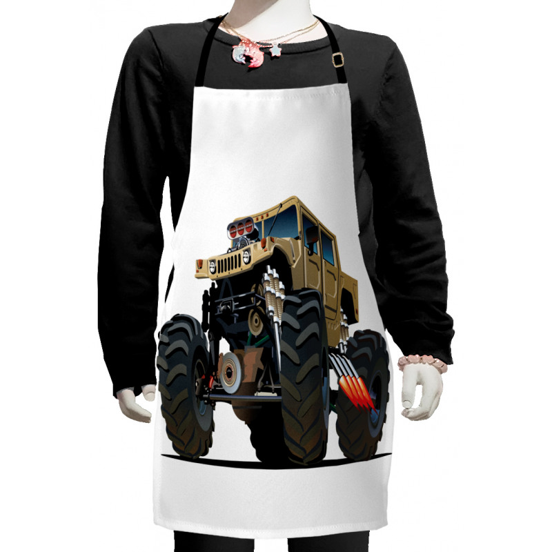 Monster Truck Racing Kids Apron