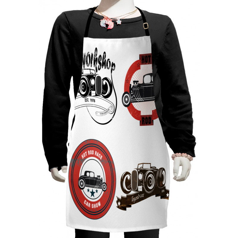 Retro Cars Pop Art Kids Apron