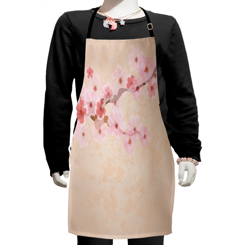 Pink Cherry Blossoms Kids Apron