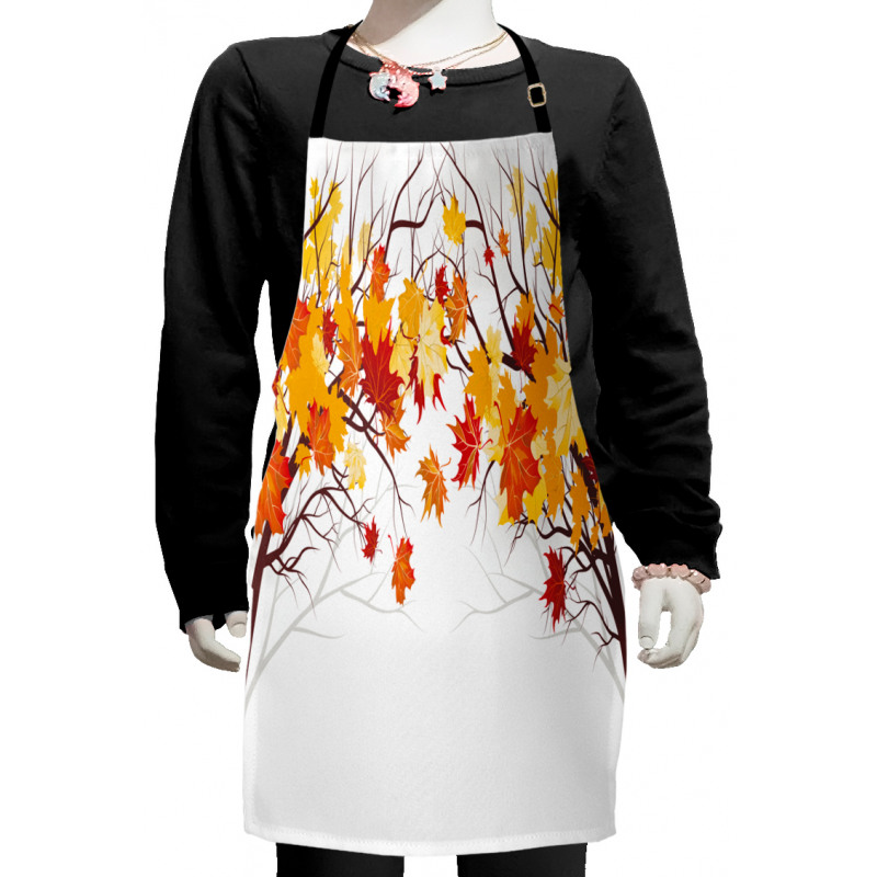 Cartoon Maple Autumn Tree Kids Apron