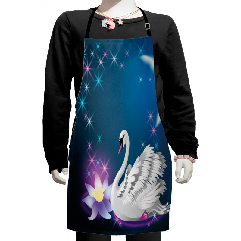 Magic Lily White Swan Kids Apron