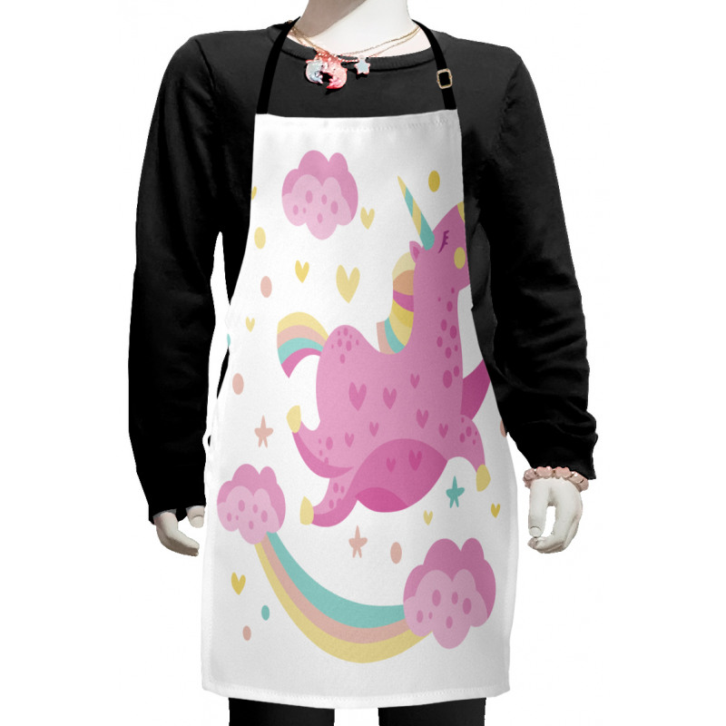 Unicorn with Star Rainbow Kids Apron