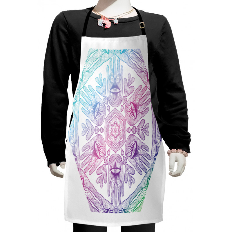 Evil Eye Bohemian Ombre Kids Apron