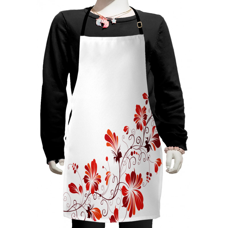 Floral Petal Ornaments Kids Apron