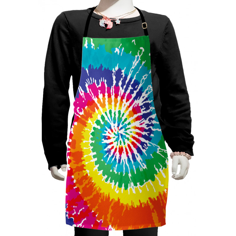 Rainbow Tie Dye Effect Kids Apron