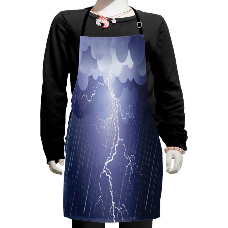 Thunderstorm Dark Clouds Kids Apron