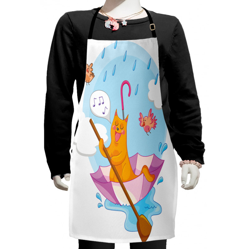 Cartoon Animal Kids Birds Kids Apron