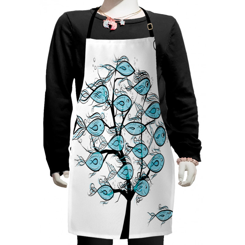 Sea Animals on Tree Theme Kids Apron