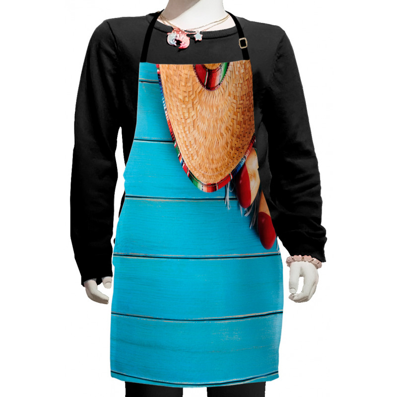 Latin Sombrero Kids Apron