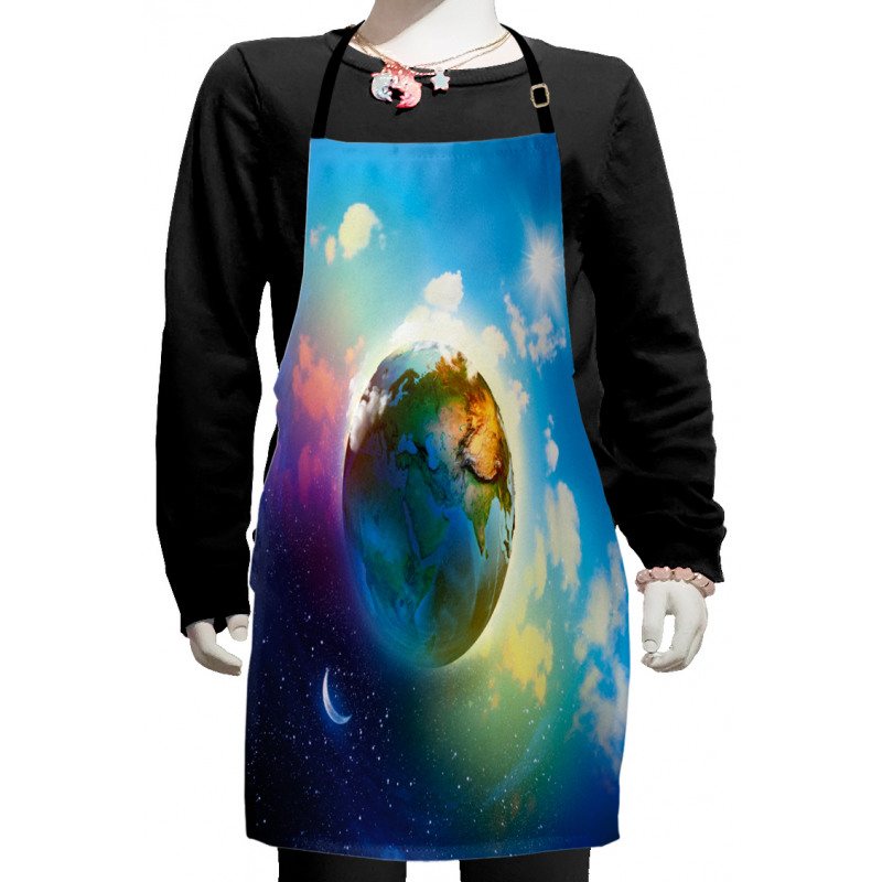 Cosmos Vibrant Scenery Kids Apron