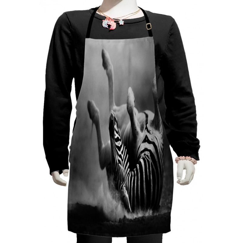 Savage Zebra Striped Kids Apron