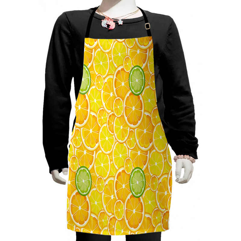 Lemon Orange Circles Kids Apron