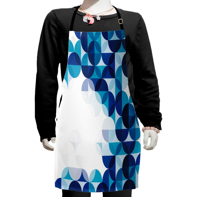 Modern White Circles Kids Apron