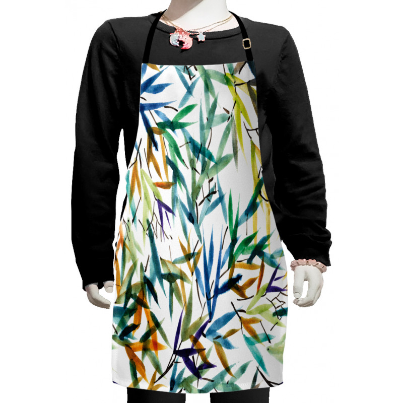 Bamboo Leaves Asian Kids Apron