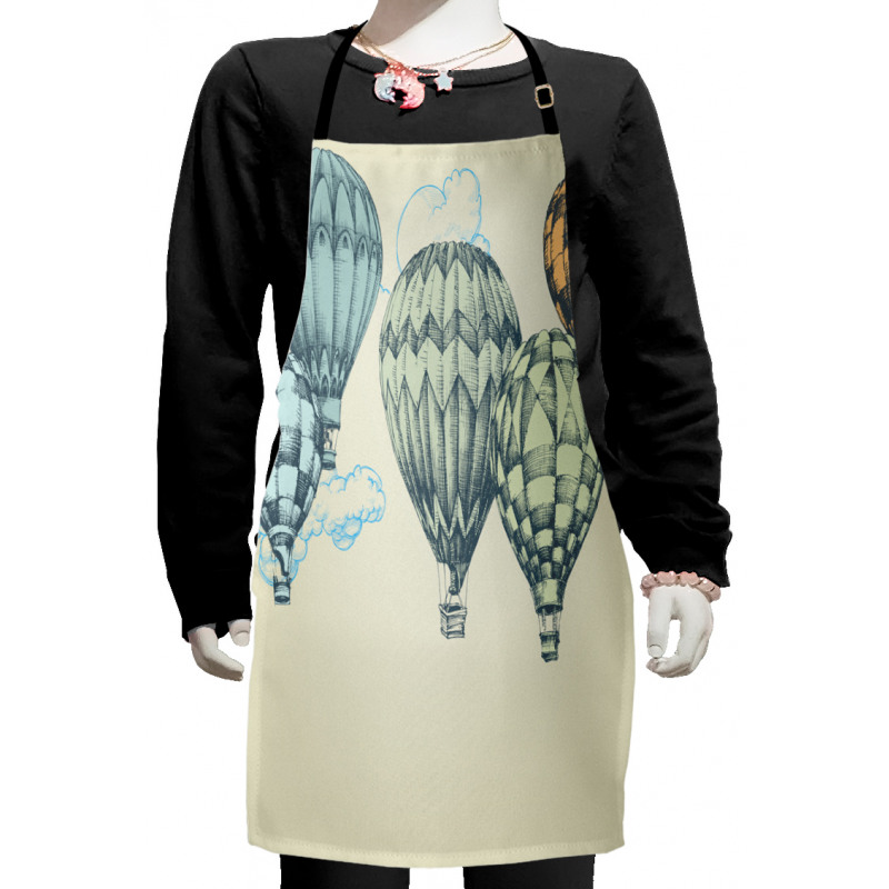 Air Balloons in Sky Kids Apron