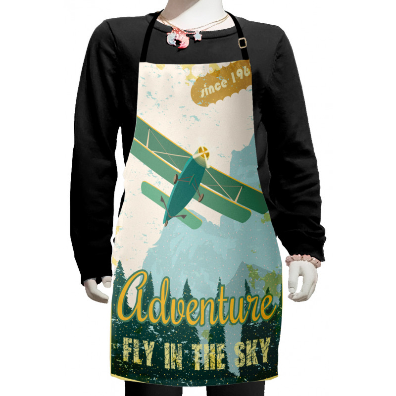 Adventure in Sky Plane Kids Apron