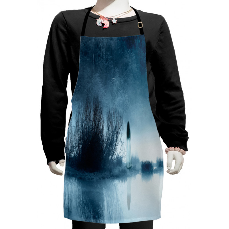 Fog Forest Night Kids Apron