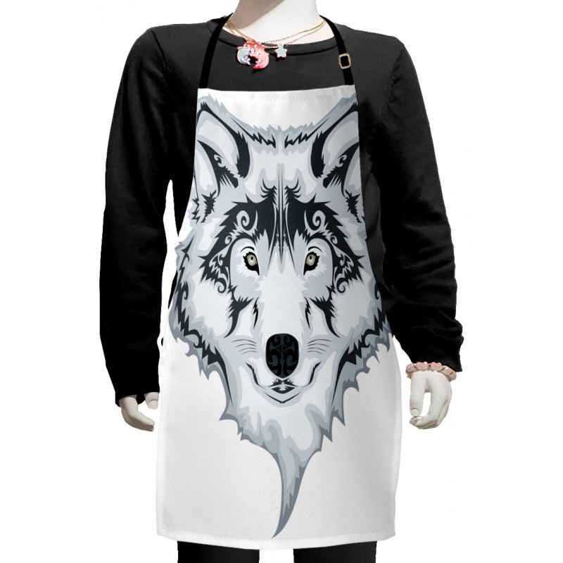 Tibal Wild Wolf Tattoo Kids Apron