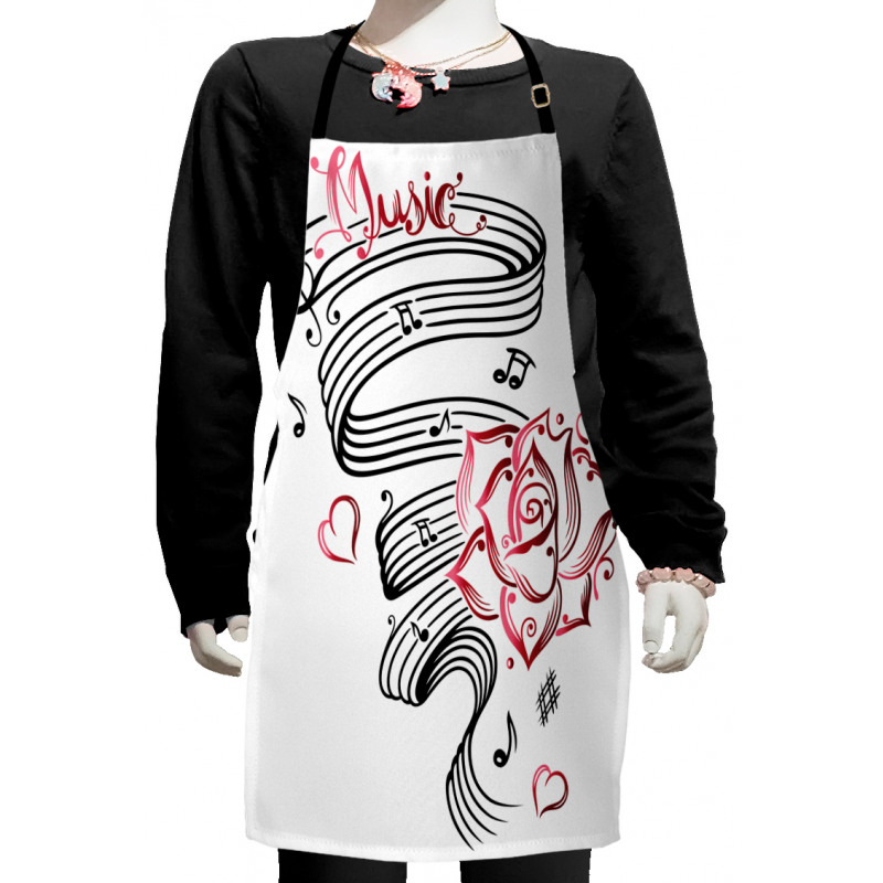 Language of Love Music Kids Apron