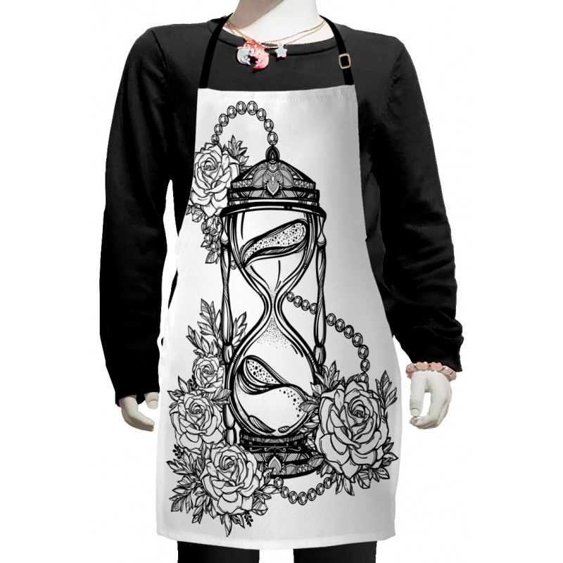 Sketch Style Hourglass Kids Apron