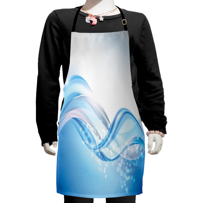 Modern Wavy Surfer Kids Apron