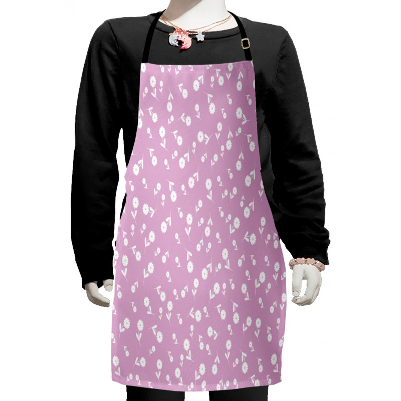 Floral Heart Leaves Kids Apron