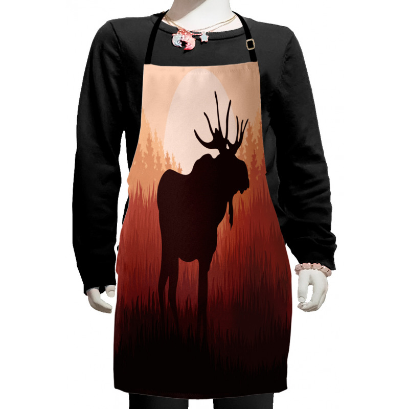 Forest Antlers Wild Deer Kids Apron