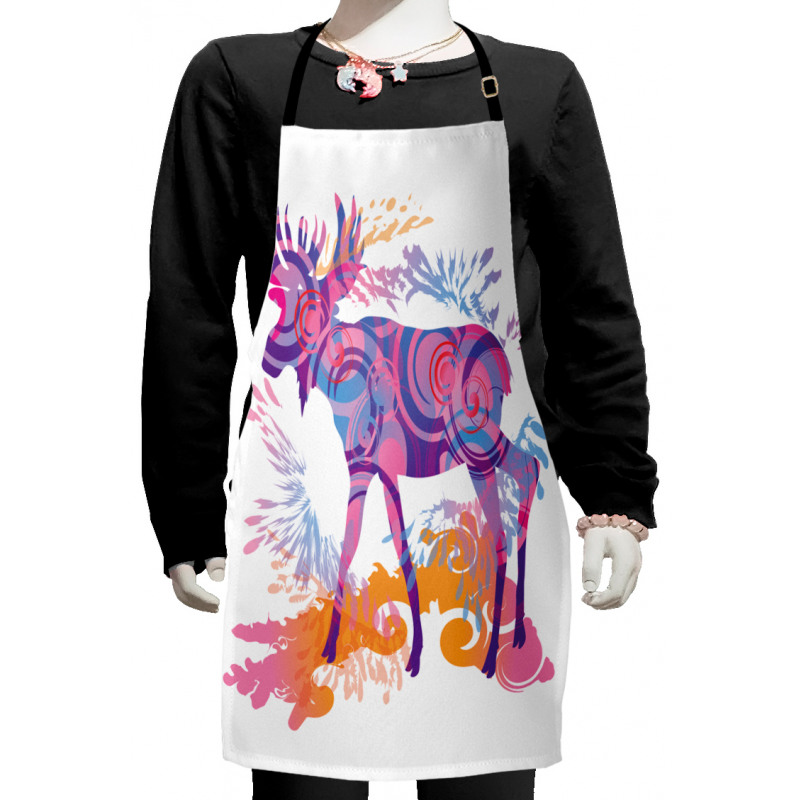 Trippy Vivid Deer Kids Apron