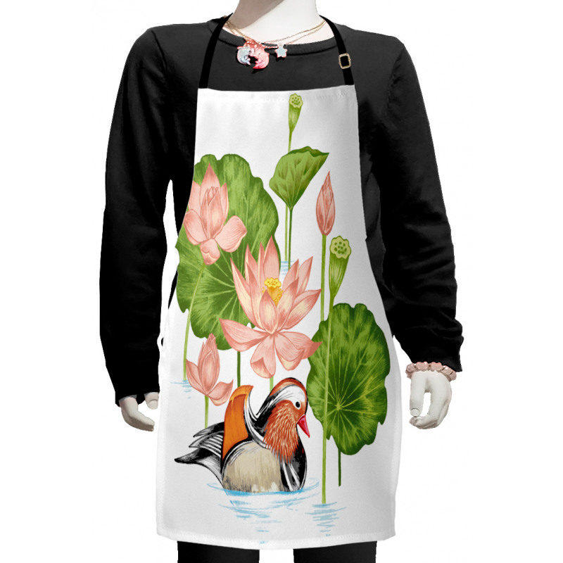 Mandarin in Pond Kids Apron