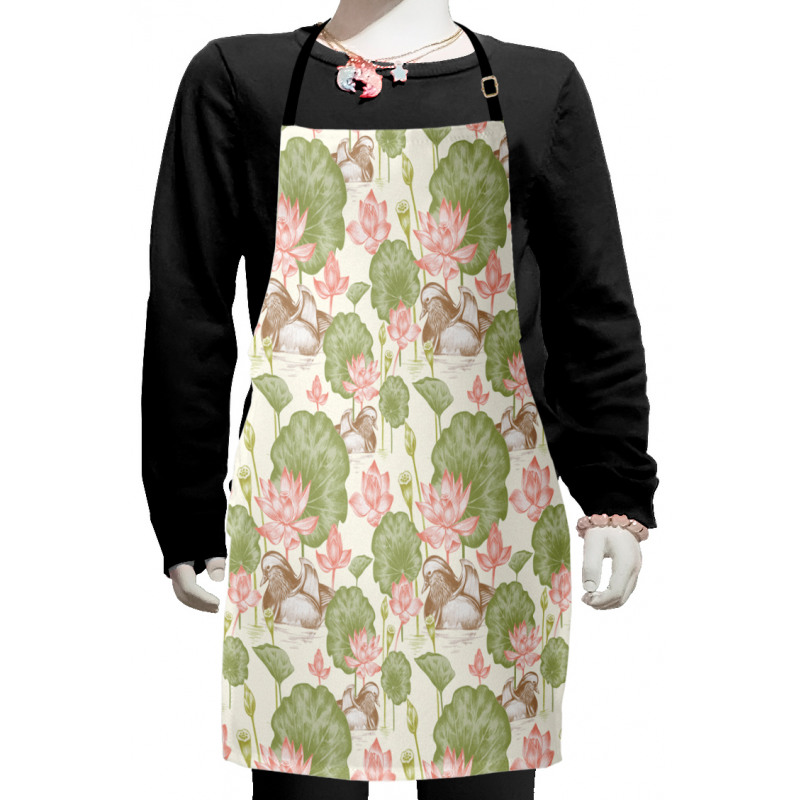 Lotus Flower Pond Lily Kids Apron