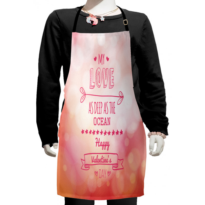 Pink Love Story Kids Apron