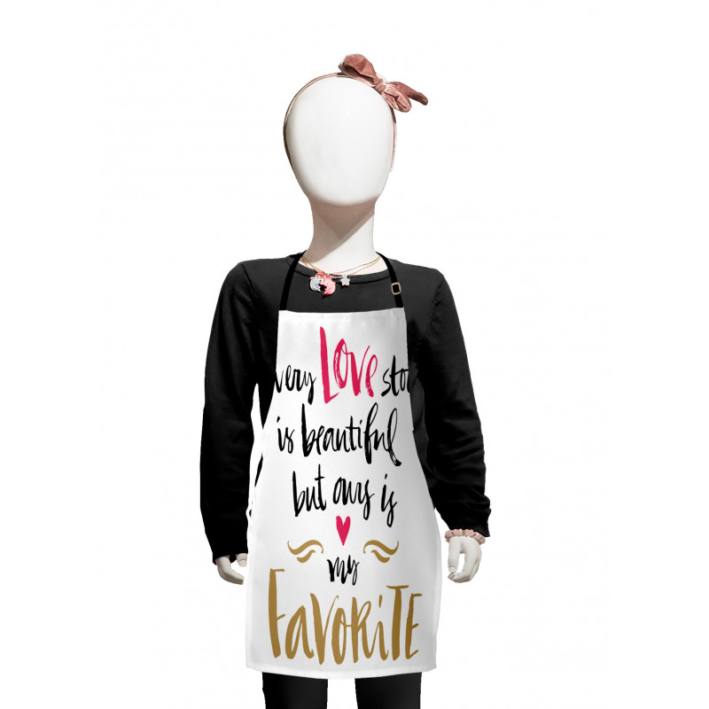 Romantic Words Kids Apron